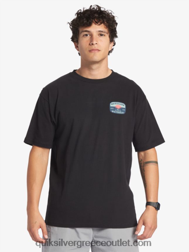 μπλουζάκι με λάμπα λάβας waterman Quiksilver άνδρες 66LP84553 μαύρος