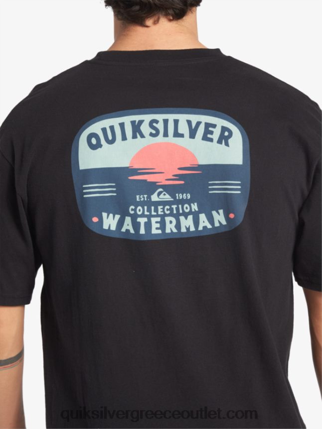 μπλουζάκι με λάμπα λάβας waterman Quiksilver άνδρες 66LP84553 μαύρος