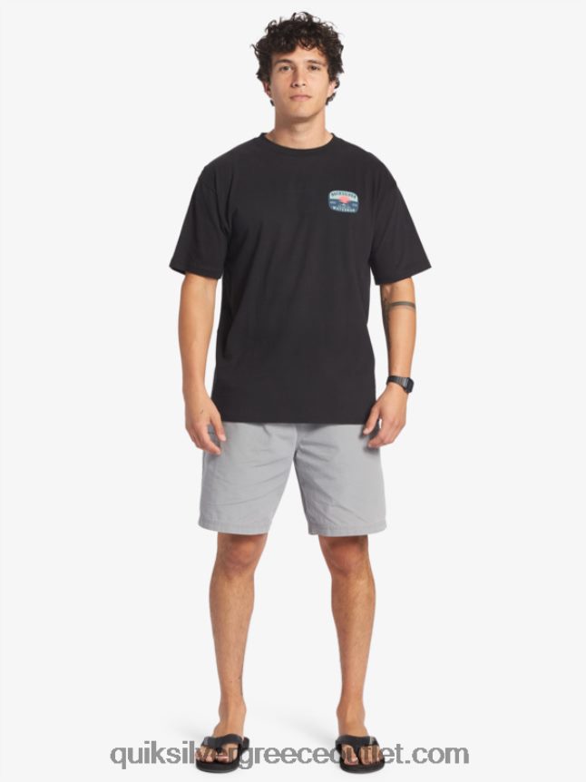 μπλουζάκι με λάμπα λάβας waterman Quiksilver άνδρες 66LP84553 μαύρος