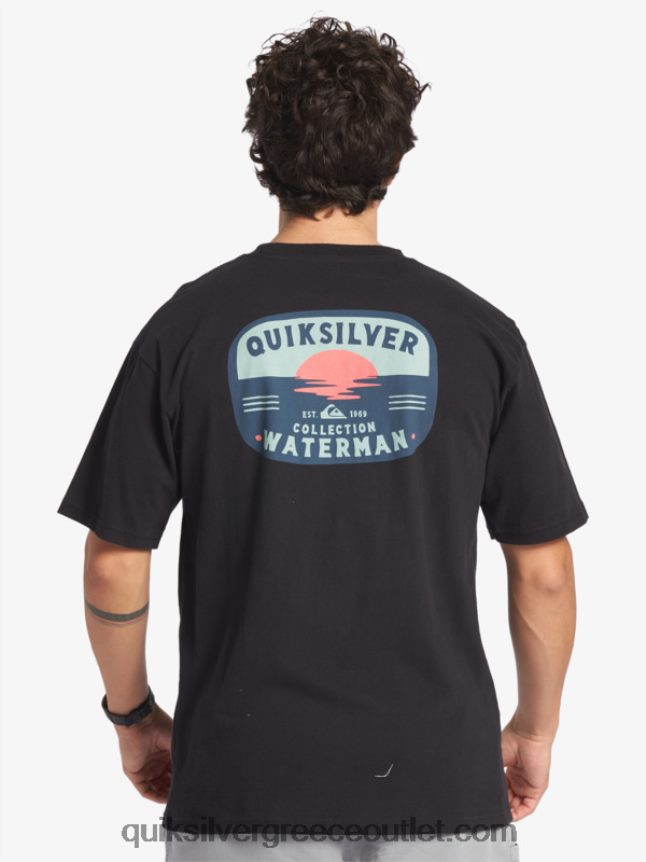 μπλουζάκι με λάμπα λάβας waterman Quiksilver άνδρες 66LP84553 μαύρος