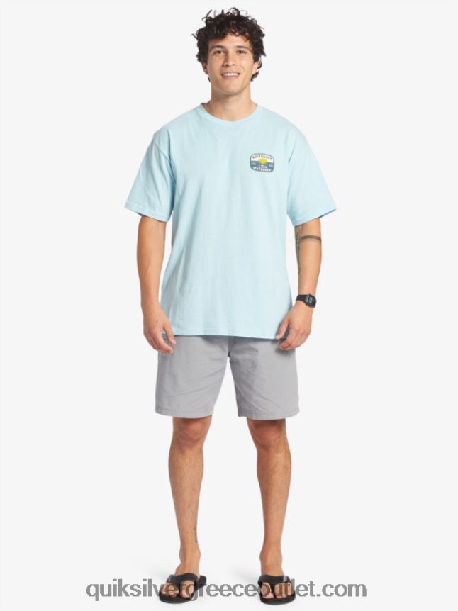 μπλουζάκι με λάμπα λάβας waterman Quiksilver άνδρες 66LP84554 υδάτινος