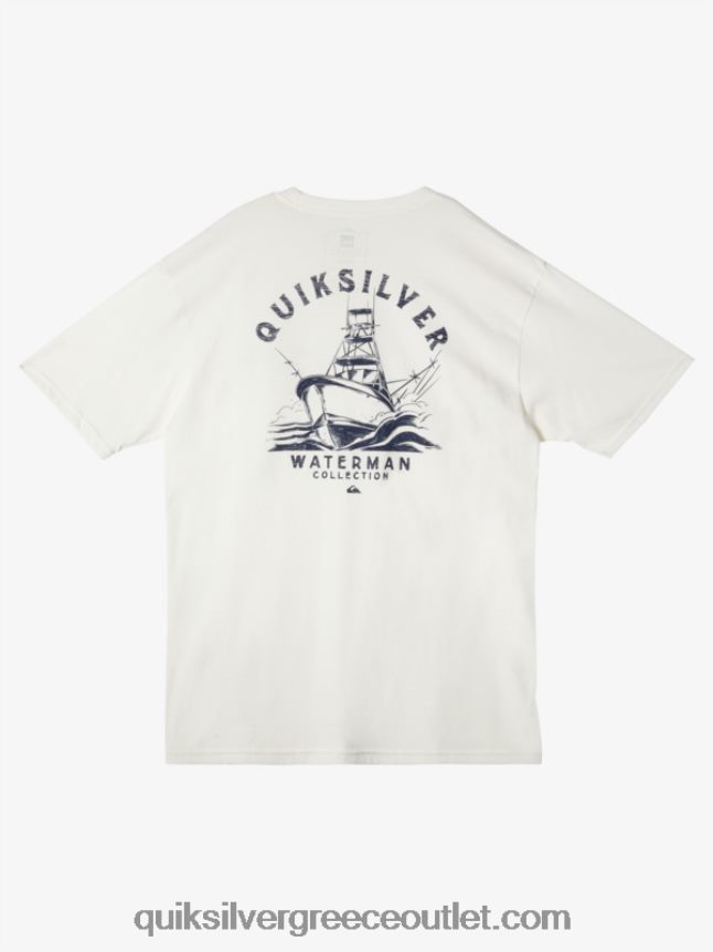 waterman με κατεύθυνση προς τα έξω μπλουζάκι Quiksilver άνδρες 66LP8460 Χιονάτη