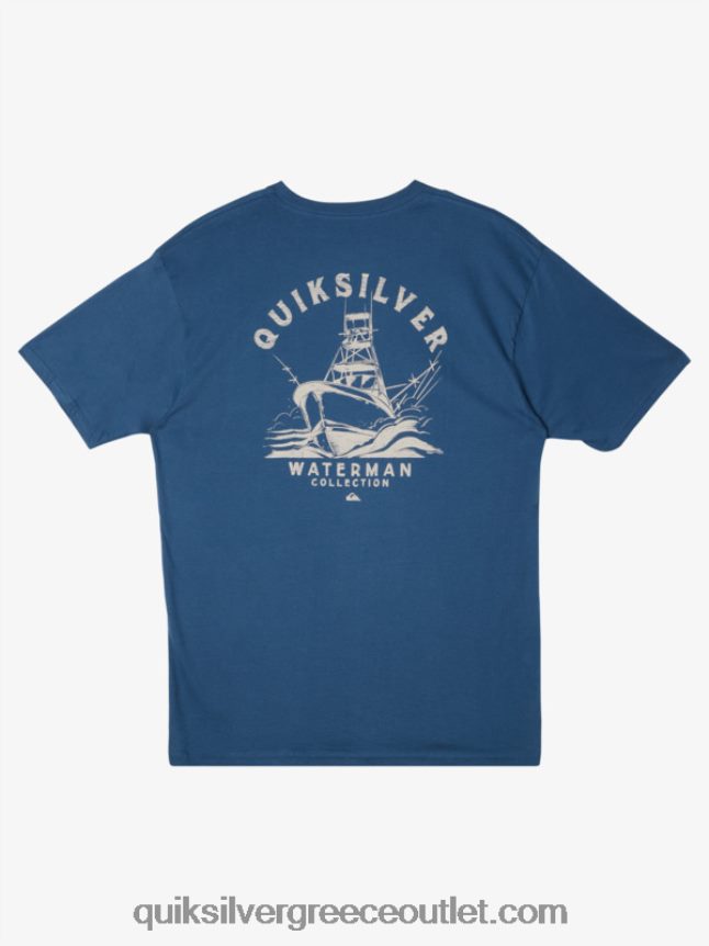 waterman με κατεύθυνση προς τα έξω μπλουζάκι Quiksilver άνδρες 66LP8461 σημαία μπλε