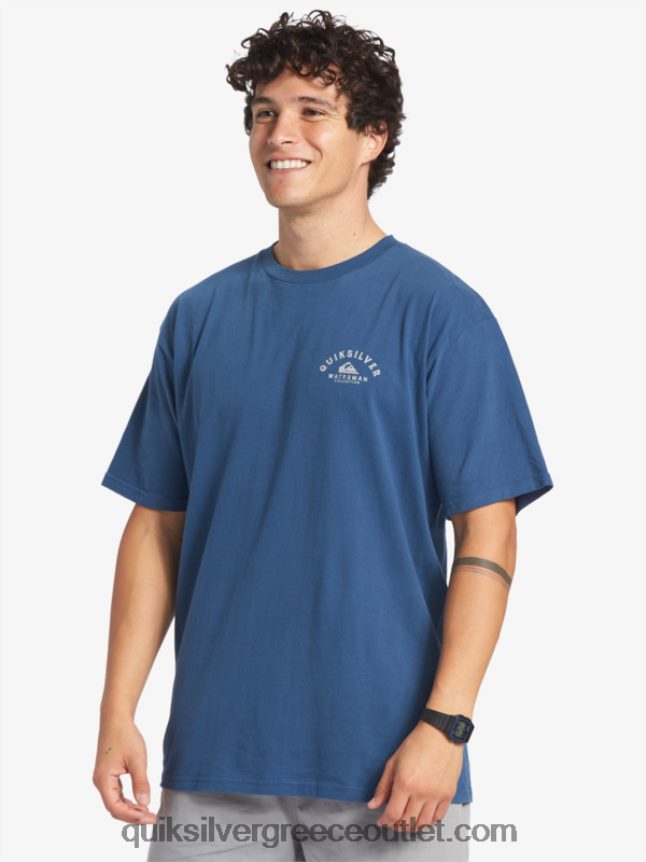 waterman με κατεύθυνση προς τα έξω μπλουζάκι Quiksilver άνδρες 66LP8461 σημαία μπλε