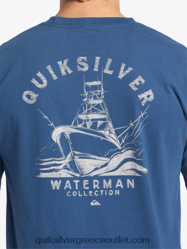 waterman με κατεύθυνση προς τα έξω μπλουζάκι Quiksilver άνδρες 66LP8461 σημαία μπλε