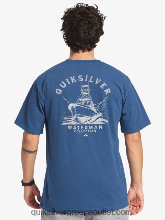 waterman με κατεύθυνση προς τα έξω μπλουζάκι Quiksilver άνδρες 66LP8461 σημαία μπλε