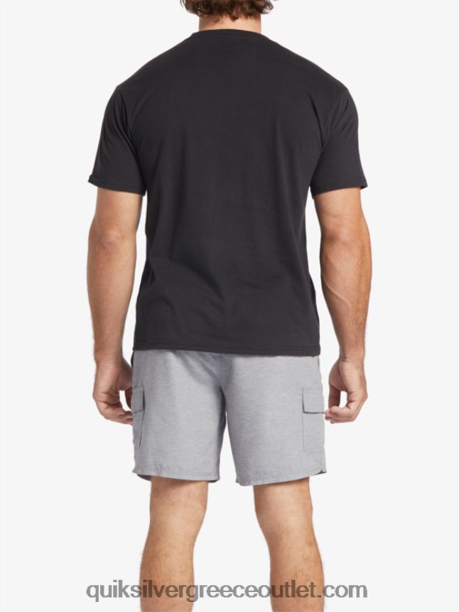 μπλουζάκι waterman fish tales Quiksilver άνδρες 66LP8458 μαύρος