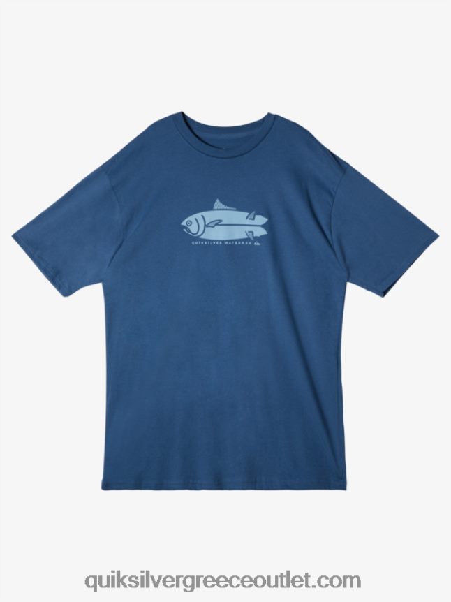 μπλουζάκι waterman fish tales Quiksilver άνδρες 66LP8459 σημαία μπλε