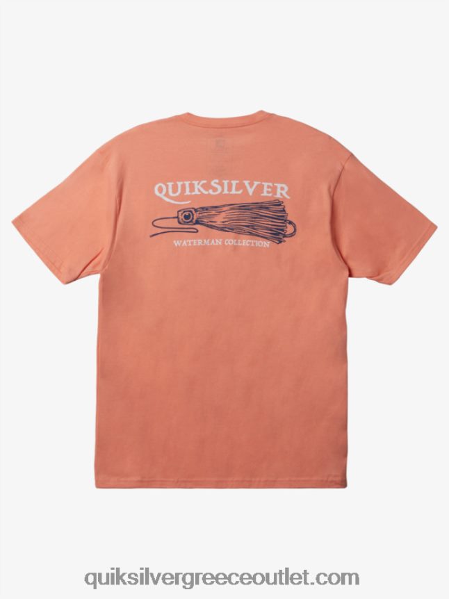 waterman πάρε jiggy t-shirt Quiksilver άνδρες 66LP84948 ροδακινί ροζ