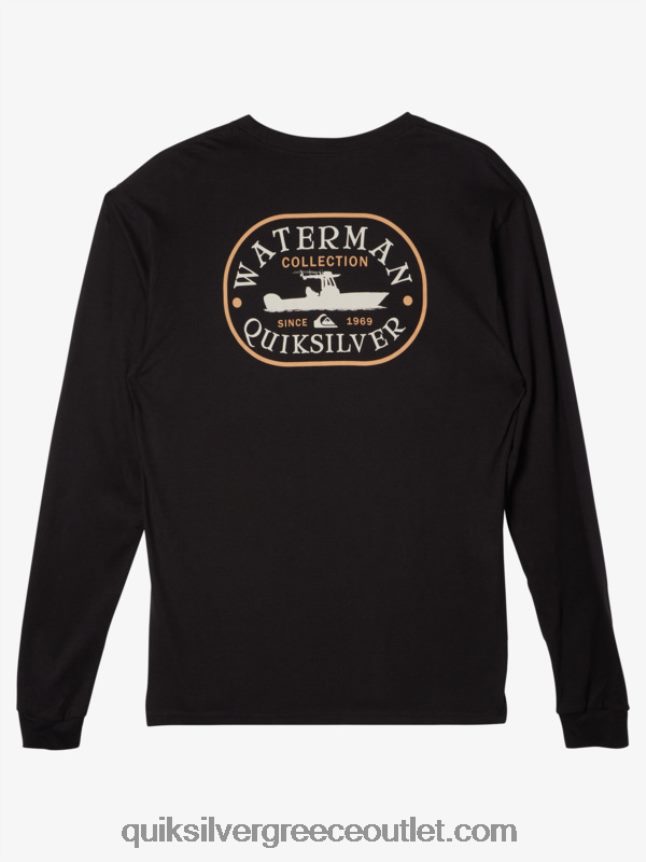 μακρυμάνικο μπλουζάκι waterman power trip Quiksilver άνδρες 66LP8462 μαύρος