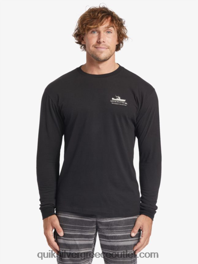 μακρυμάνικο μπλουζάκι waterman power trip Quiksilver άνδρες 66LP8462 μαύρος