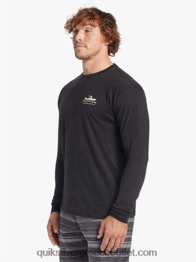 μακρυμάνικο μπλουζάκι waterman power trip Quiksilver άνδρες 66LP8462 μαύρος
