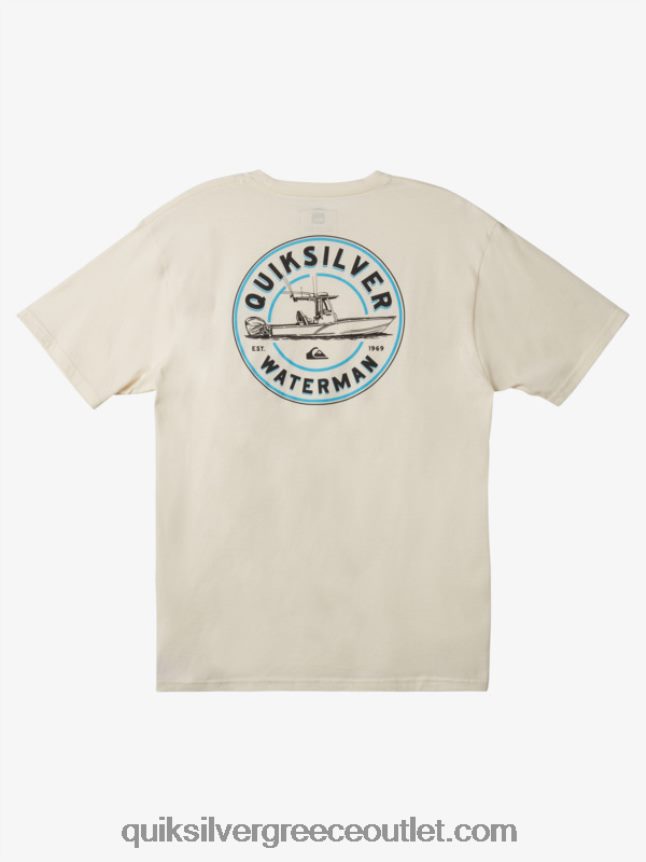 μπλουζάκι waterman qs outboarder Quiksilver άνδρες 66LP841481 αντίκα λευκό