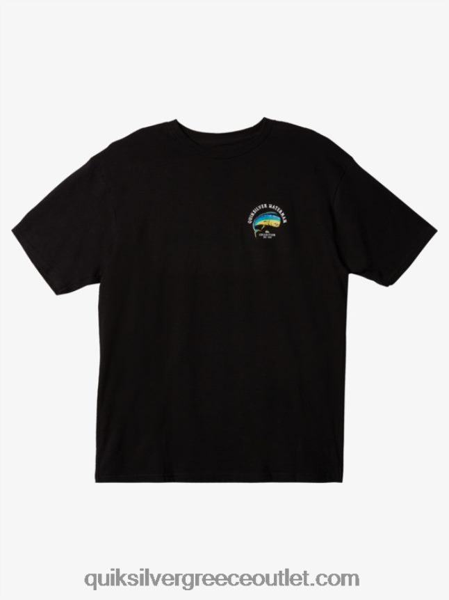 waterman ένταση σε t-shirt Quiksilver άνδρες 66LP841341 μαύρος