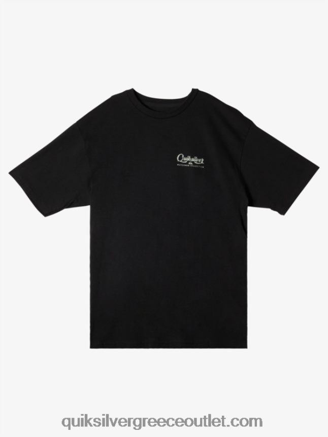 μπλουζάκι waterman undertow Quiksilver άνδρες 66LP8453 μαύρος