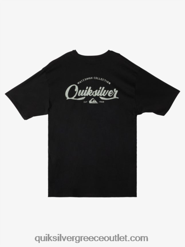 μπλουζάκι waterman undertow Quiksilver άνδρες 66LP8453 μαύρος