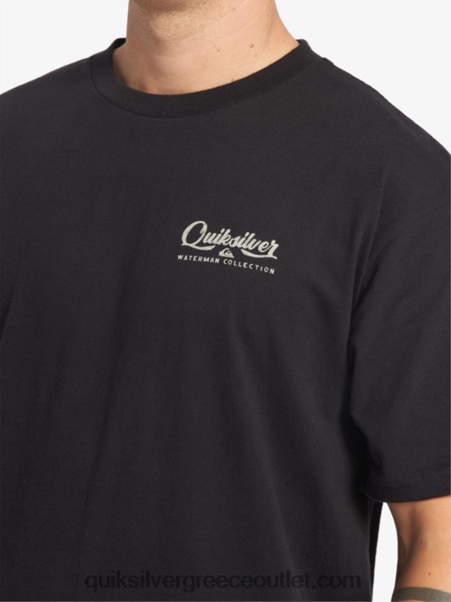 μπλουζάκι waterman undertow Quiksilver άνδρες 66LP8453 μαύρος