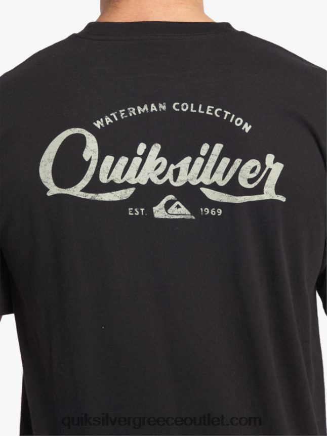 μπλουζάκι waterman undertow Quiksilver άνδρες 66LP8453 μαύρος