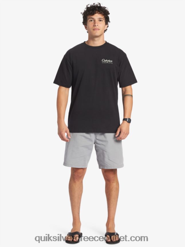 μπλουζάκι waterman undertow Quiksilver άνδρες 66LP8453 μαύρος
