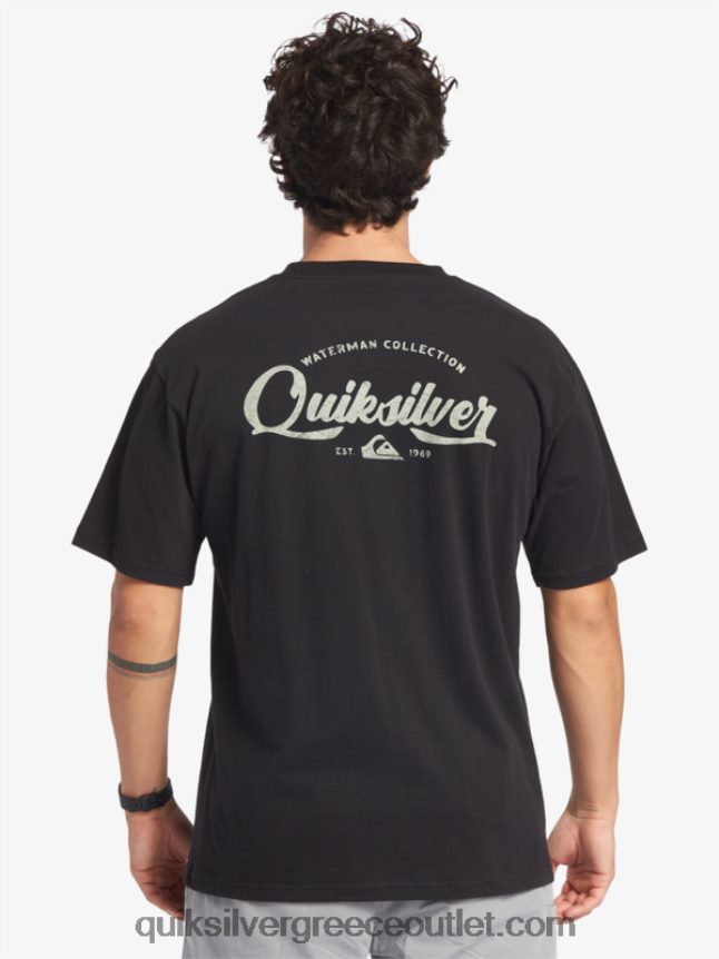 μπλουζάκι waterman undertow Quiksilver άνδρες 66LP8453 μαύρος