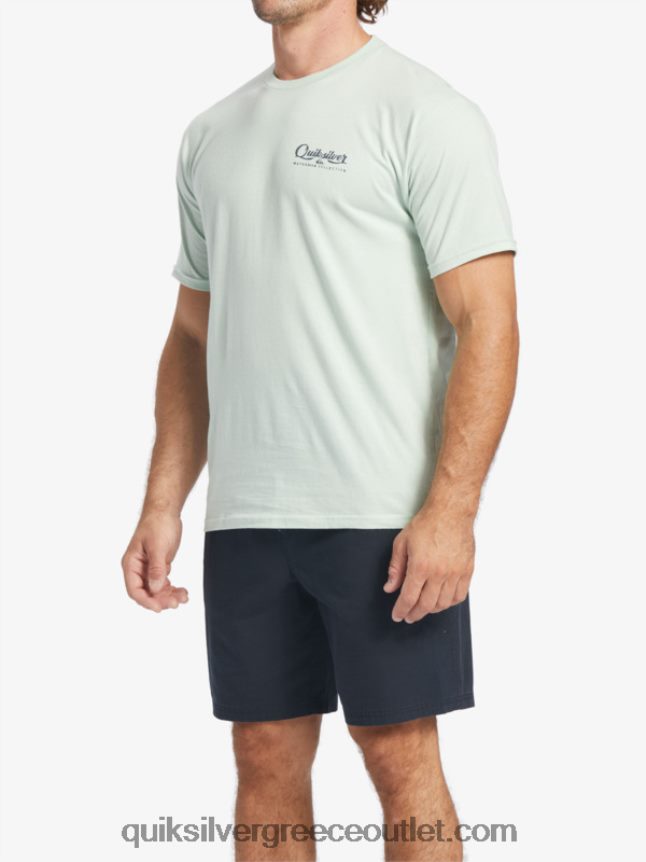 μπλουζάκι waterman undertow Quiksilver άνδρες 66LP8455 λεπτό πράσινο