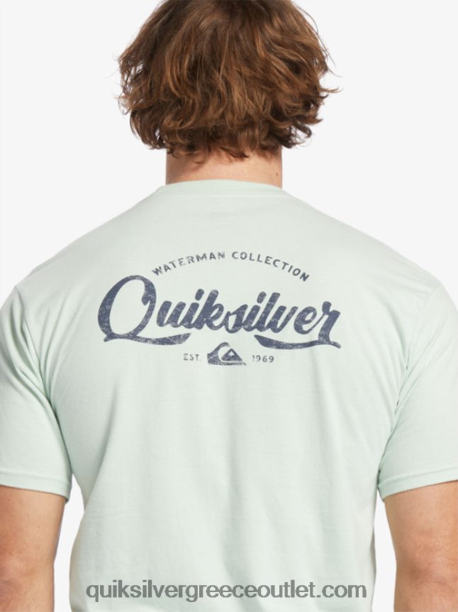 μπλουζάκι waterman undertow Quiksilver άνδρες 66LP8455 λεπτό πράσινο