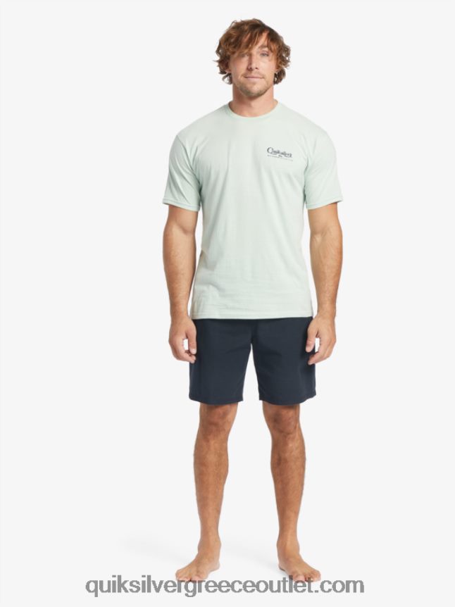 μπλουζάκι waterman undertow Quiksilver άνδρες 66LP8455 λεπτό πράσινο