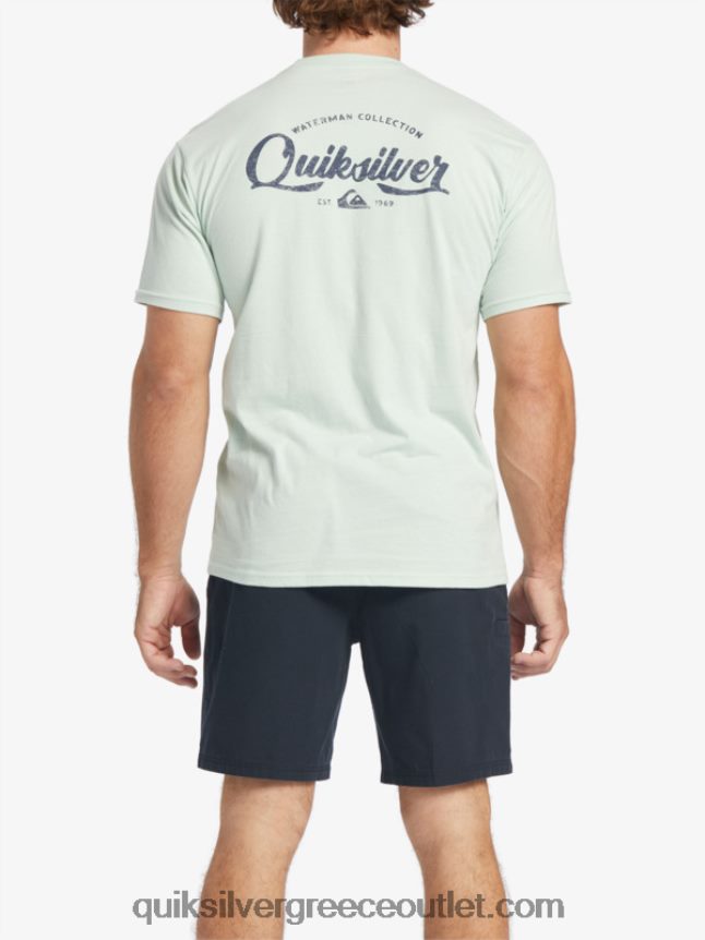 μπλουζάκι waterman undertow Quiksilver άνδρες 66LP8455 λεπτό πράσινο