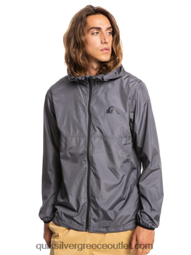 καθημερινό αντιανεμικό μπουφάν Quiksilver άνδρες 66LP841011 σκούρο γκρι ρείκι