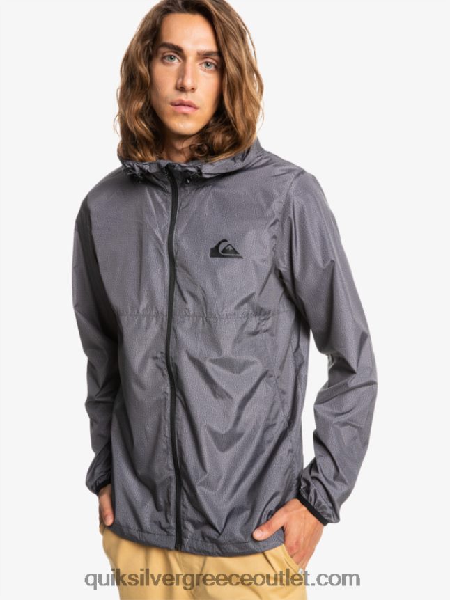 καθημερινό αντιανεμικό μπουφάν Quiksilver άνδρες 66LP841011 σκούρο γκρι ρείκι