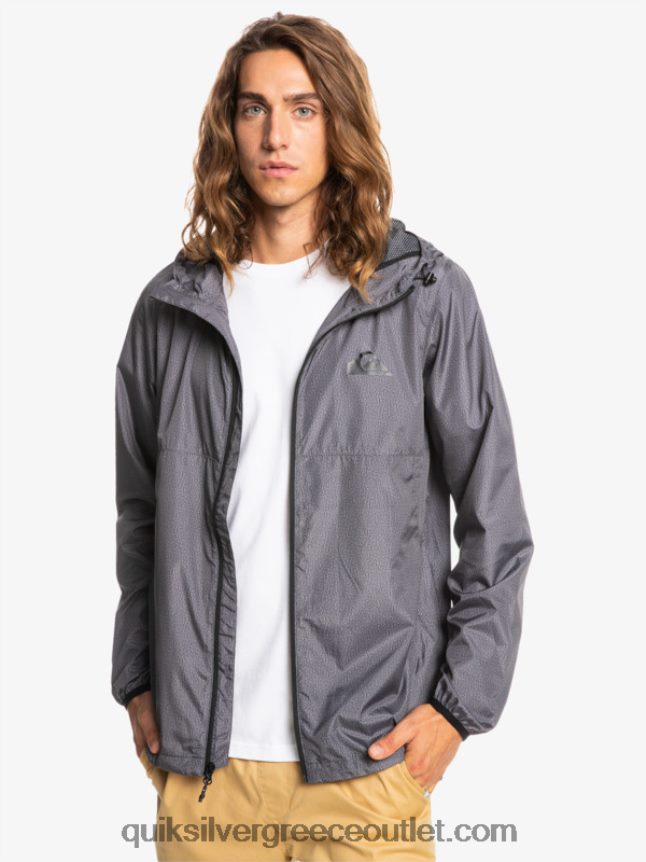 καθημερινό αντιανεμικό μπουφάν Quiksilver άνδρες 66LP841011 σκούρο γκρι ρείκι