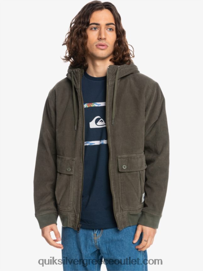 σακάκι κοτλέ τριπλό κορδόνι Quiksilver άνδρες 66LP841557 φύλλο σταφυλιού