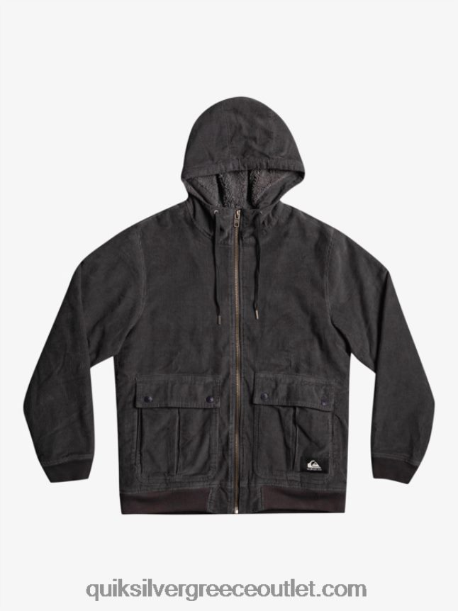 σακάκι κοτλέ τριπλό κορδόνι Quiksilver άνδρες 66LP841558 ασφαλτικό σκυρόδερμα