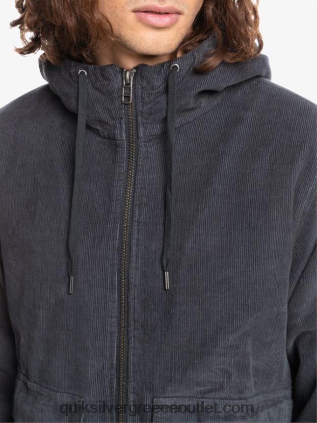 σακάκι κοτλέ τριπλό κορδόνι Quiksilver άνδρες 66LP841558 ασφαλτικό σκυρόδερμα