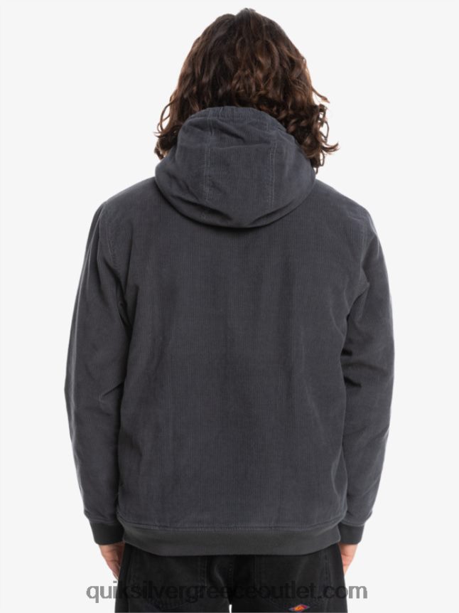 σακάκι κοτλέ τριπλό κορδόνι Quiksilver άνδρες 66LP841558 ασφαλτικό σκυρόδερμα