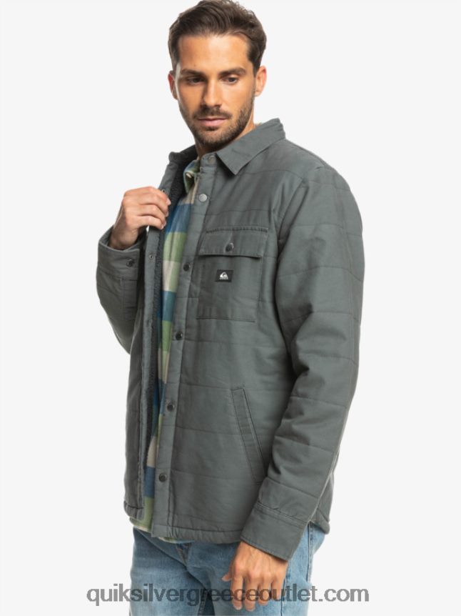 σακάκι αγγαρείας από καμβά Quiksilver άνδρες 66LP841566 σιδερένια πύλη