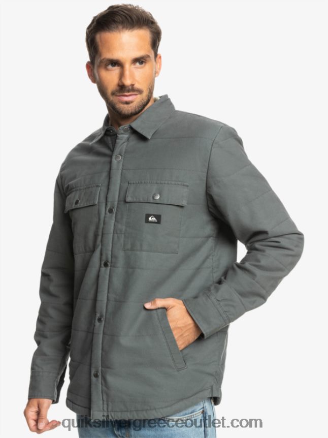 σακάκι αγγαρείας από καμβά Quiksilver άνδρες 66LP841566 σιδερένια πύλη
