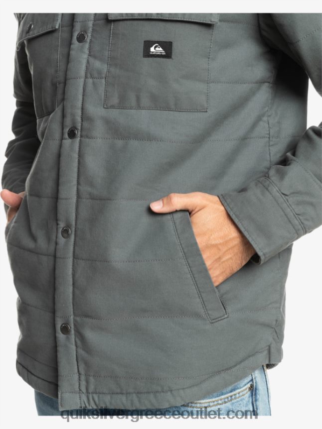 σακάκι αγγαρείας από καμβά Quiksilver άνδρες 66LP841566 σιδερένια πύλη