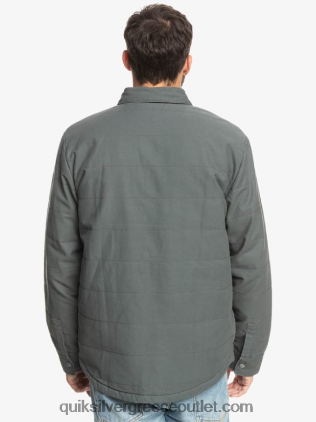 σακάκι αγγαρείας από καμβά Quiksilver άνδρες 66LP841566 σιδερένια πύλη