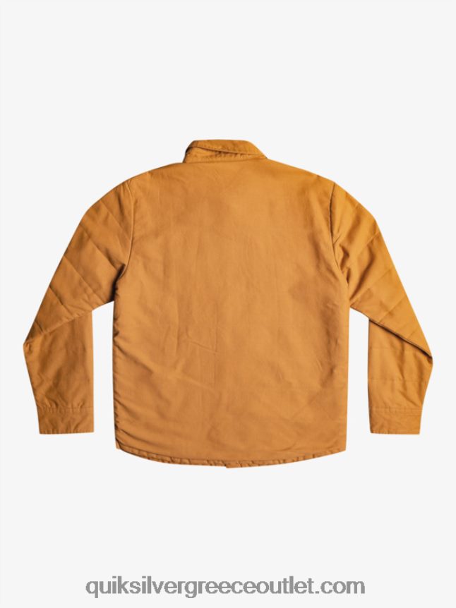 σακάκι αγγαρείας από καμβά Quiksilver άνδρες 66LP841567 καστανή ζάχαρη