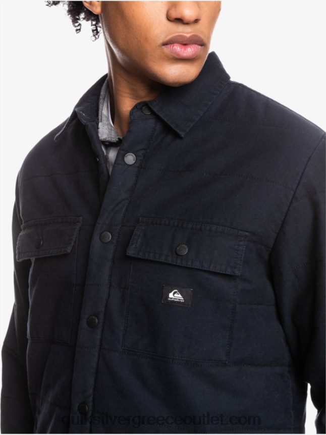 σακάκι αγγαρείας από καμβά Quiksilver άνδρες 66LP841568 μαύρος