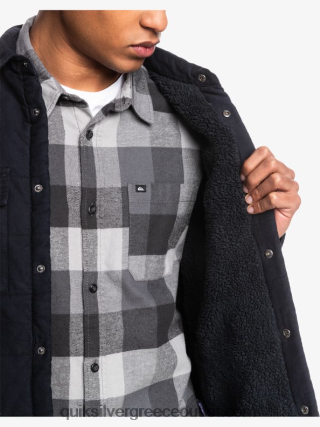 σακάκι αγγαρείας από καμβά Quiksilver άνδρες 66LP841568 μαύρος