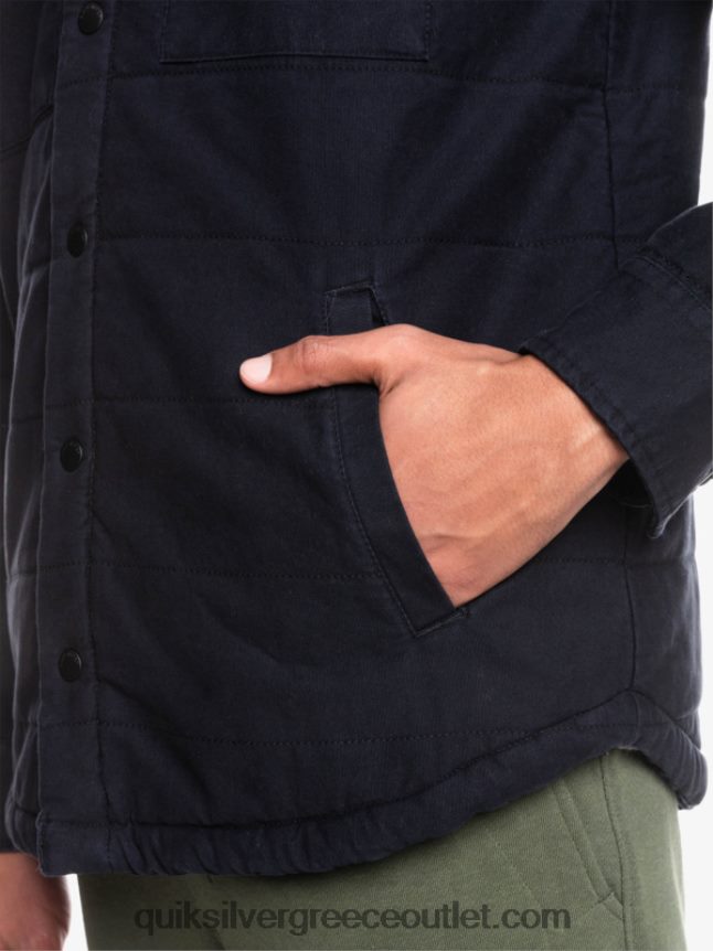 σακάκι αγγαρείας από καμβά Quiksilver άνδρες 66LP841568 μαύρος