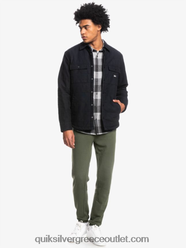 σακάκι αγγαρείας από καμβά Quiksilver άνδρες 66LP841568 μαύρος