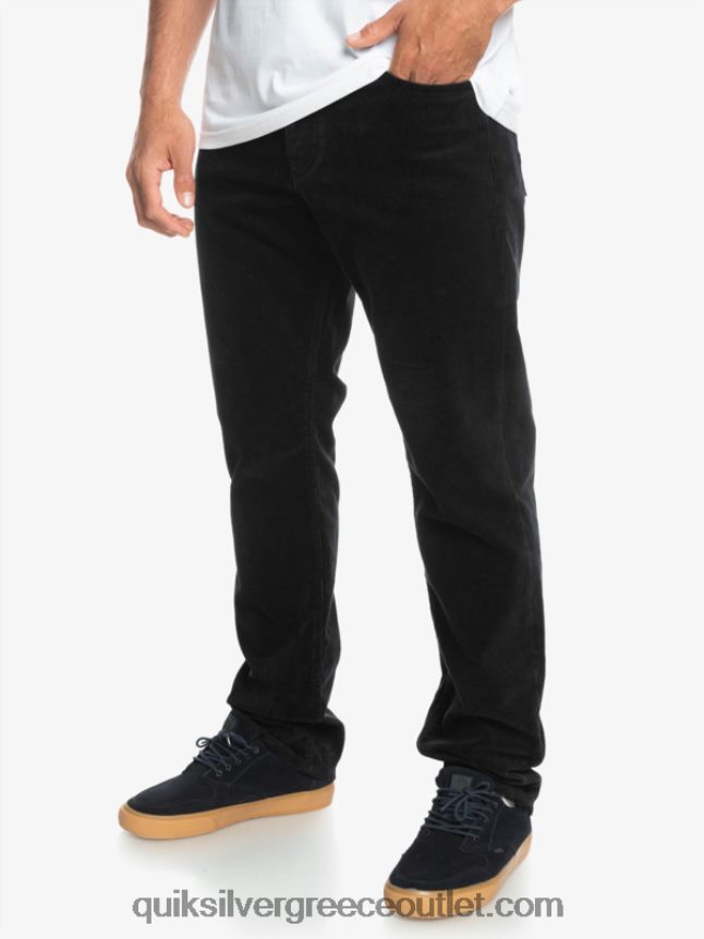 παντελόνι με κορδόνι κράκερ Quiksilver άνδρες 66LP841546 μαύρος