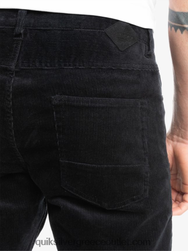 παντελόνι με κορδόνι κράκερ Quiksilver άνδρες 66LP841546 μαύρος