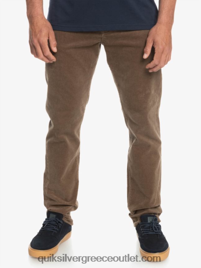 παντελόνι με κορδόνι κράκερ Quiksilver άνδρες 66LP841547 τσιπ σοκολάτας