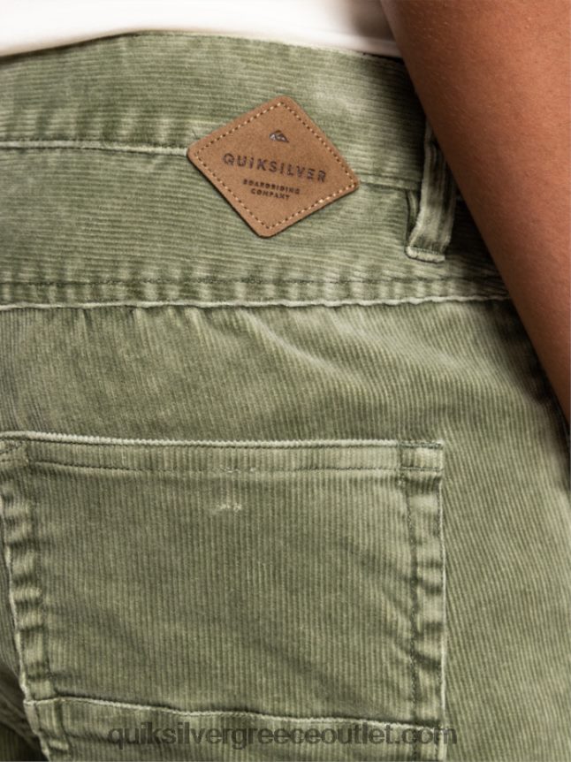 κράκερ ίσια εφαρμογή κοτλέ παντελόνι Quiksilver άνδρες 66LP841607 τετράφυλλο τριφύλλι