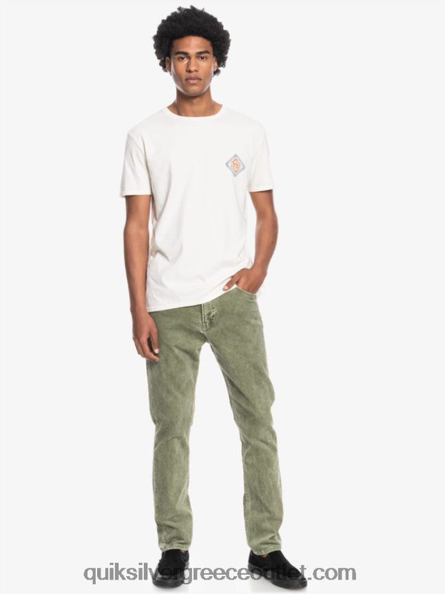 κράκερ ίσια εφαρμογή κοτλέ παντελόνι Quiksilver άνδρες 66LP841607 τετράφυλλο τριφύλλι