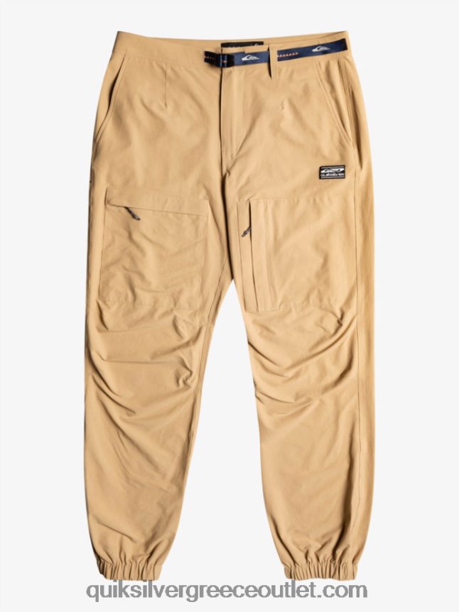 παντελόνι cargo με θαλάσσιο κρεβάτι Quiksilver άνδρες 66LP841846 ταννίνη